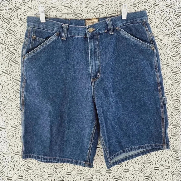Vintage y2k Schmidt workwear cotton men's shorts 34 - Picture 1 of 7